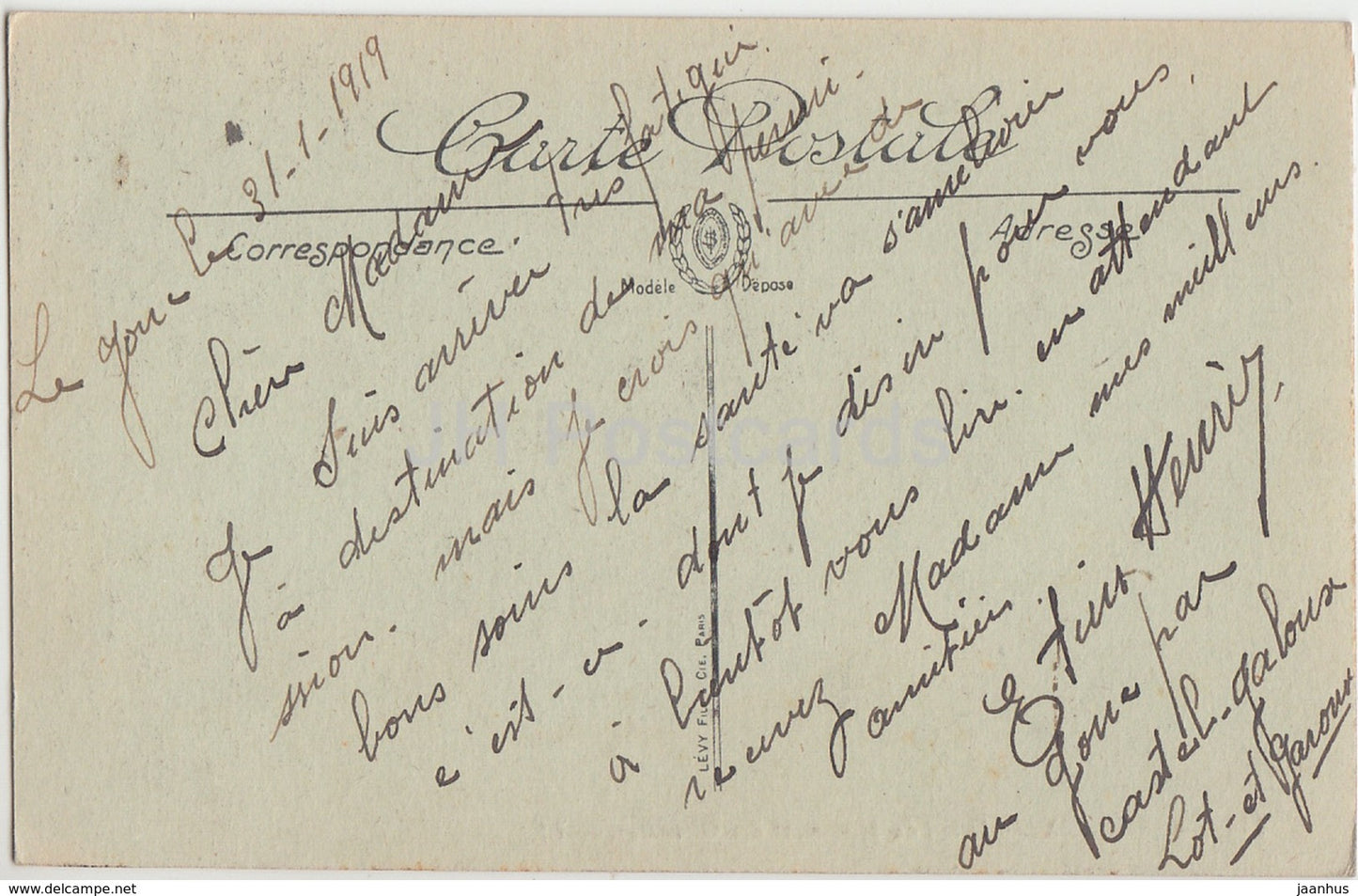 Bordeaux - Detail du Monument des Girondins - 145 - 1919 - alte Postkarte - Frankreich - gebraucht