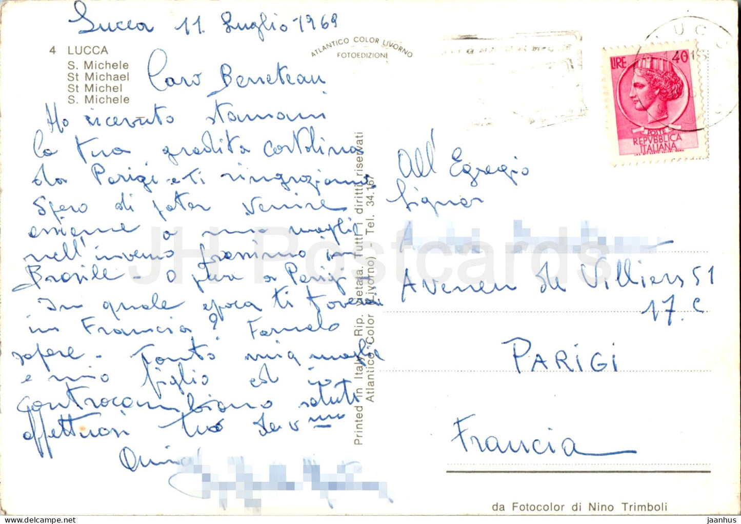 Lucca - S Michele - 4 - 1969 - Italy - used