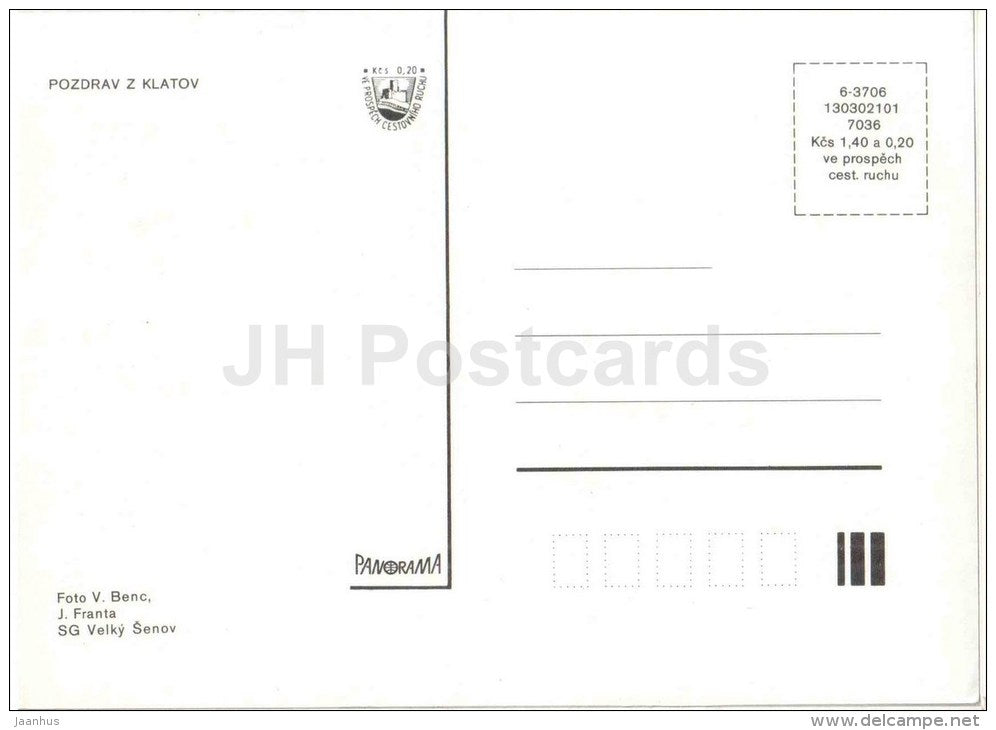 Klatovy - town views - architecture - Czechoslovakia - Czech - unused - JH Postcards