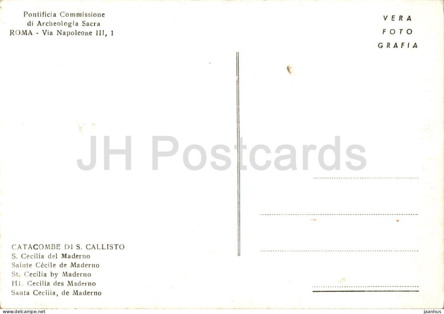 Roma Catacombe di S Callisto - S Cecilia del Maderno - St Cecilia by Moderno - sculpture - Italian art - Italy - unused