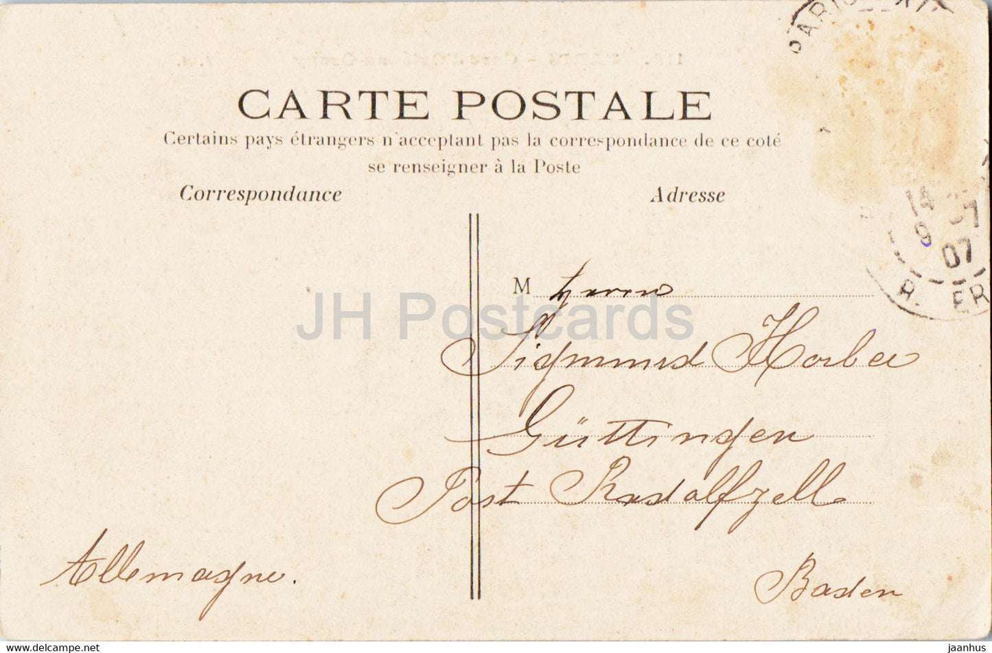 Paris - Gare d'Oleans Orsay - Boot - Schiff - 113 - alte Postkarte - 1907 - Frankreich - gebraucht