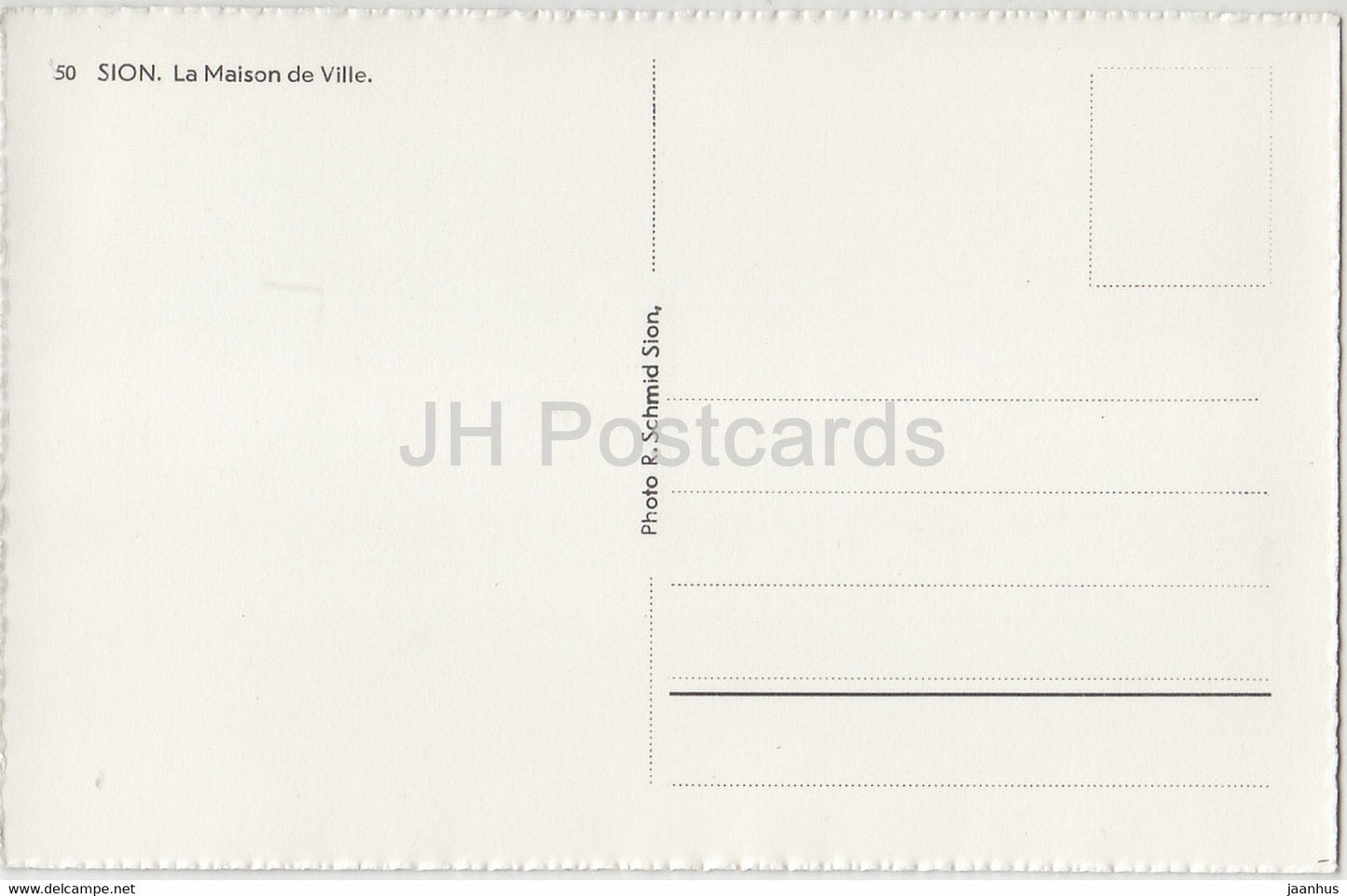 Sion - La Maison de Ville - 50 - Schweiz - unbenutzt