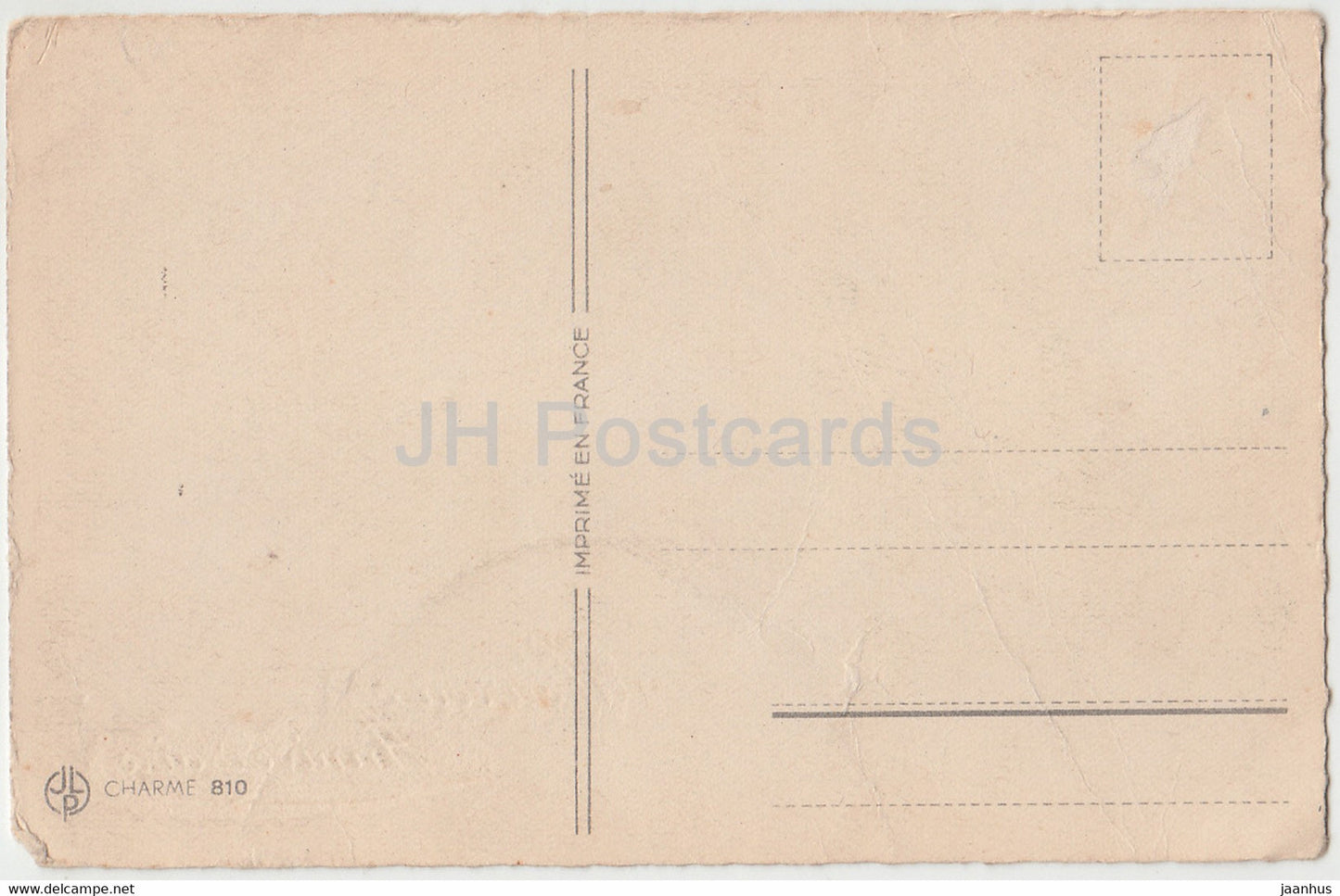 Birthday Greeting Card - Heureux Anniversaire - flowers - tulips - Charme 810 - old postcard - France - used