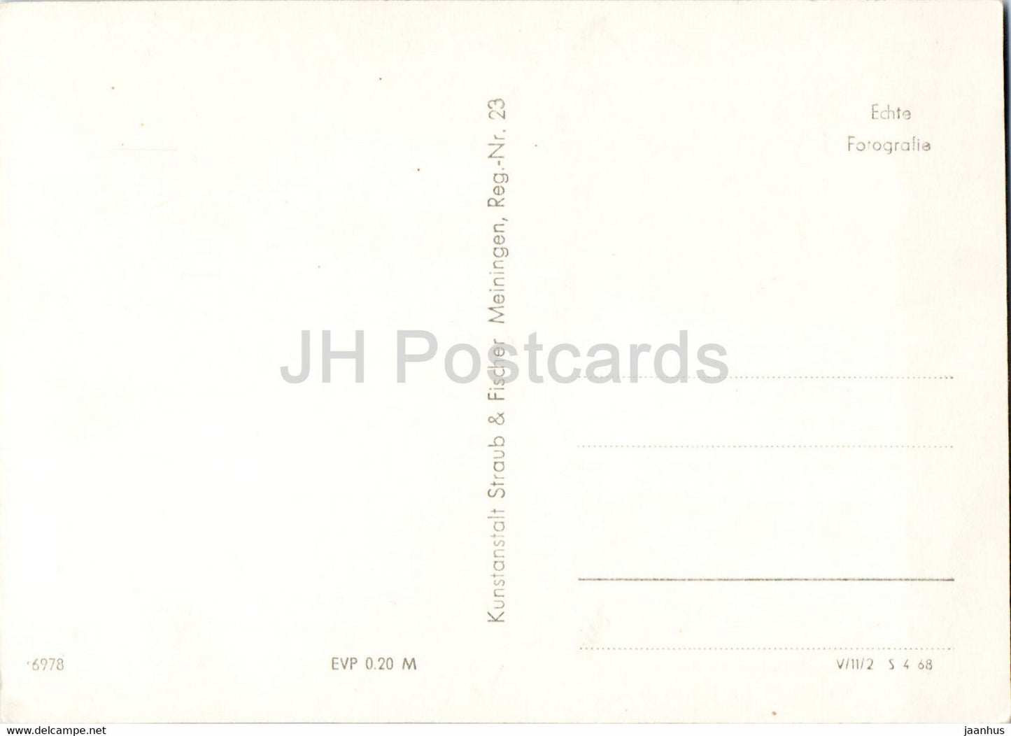 Luftkurort Finsterbergen - Blick vom Kurhaus - Felsenkanzel - Leinatal - old postcard - Germany DDR - unused