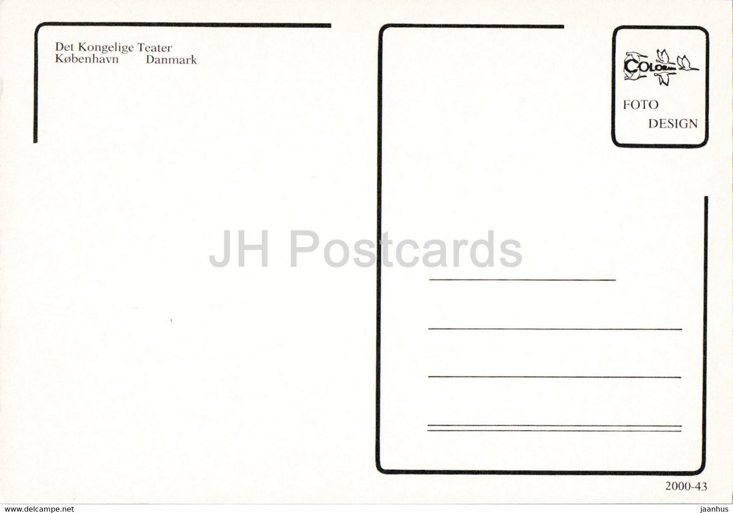 Copenhague - Théâtre Royal - Colorama - Danemark - inutilisé
