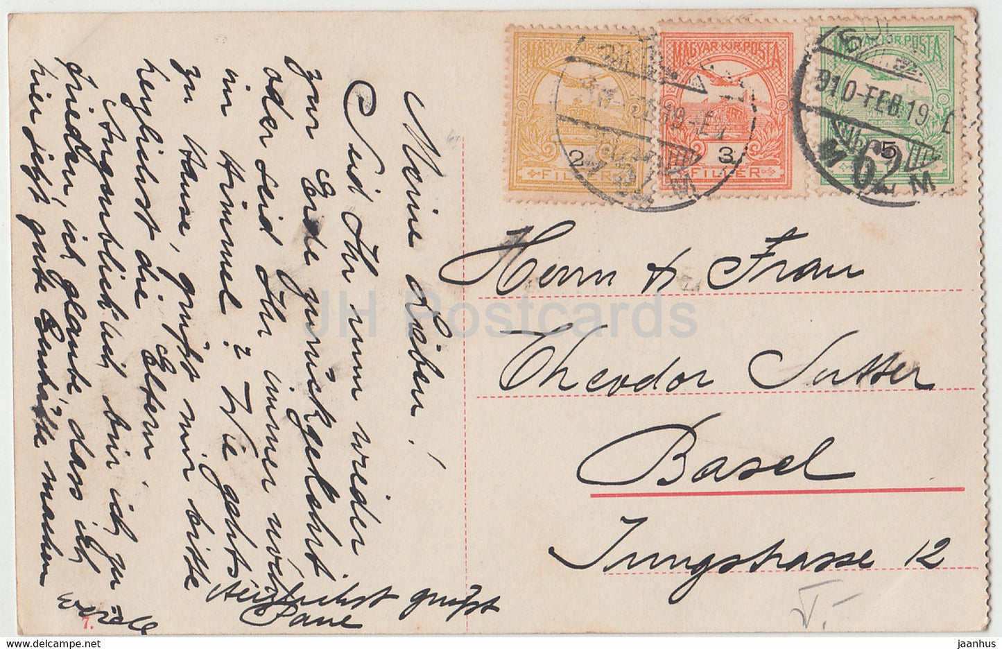 Budapest - Orszaghaz - Parlament - steamer boat - old postcard - 1910 - Hungary - used