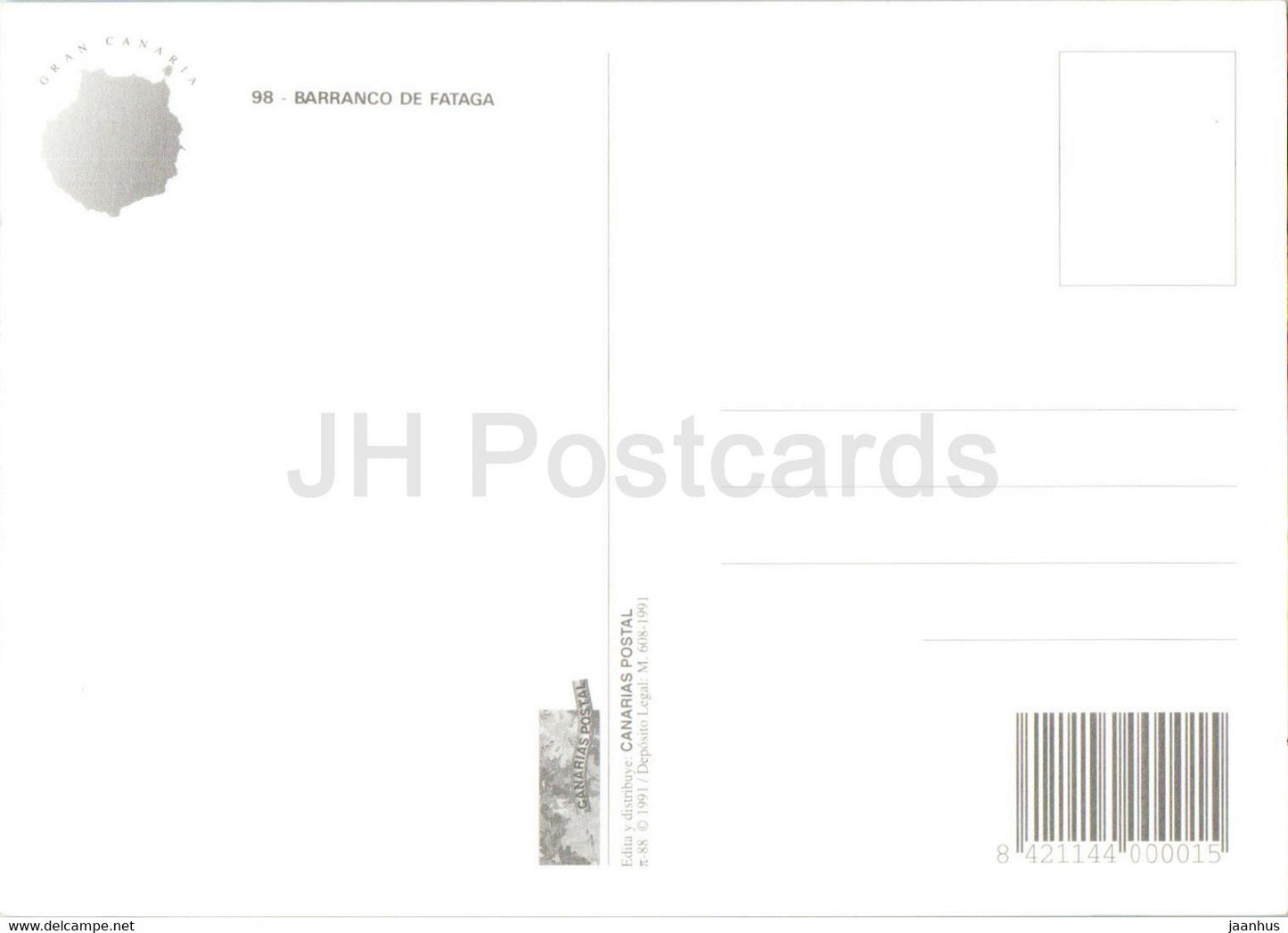 Gran Canaria - Fataga - Barranco de Fataga - 98 - Espagne - inutilisé