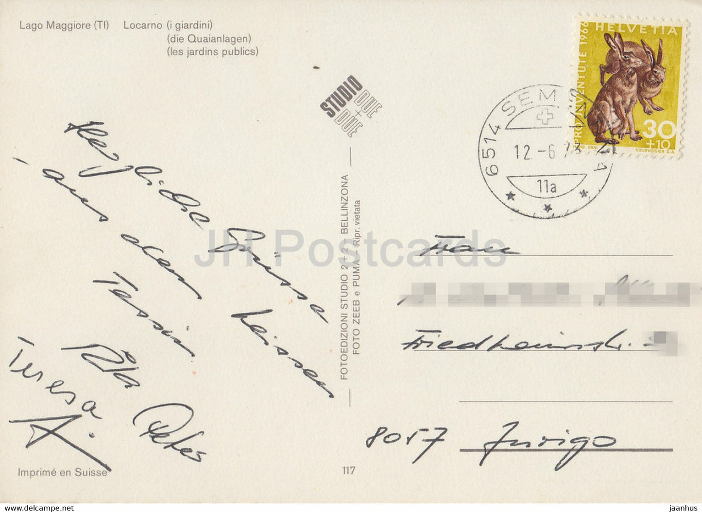 Lago Maggiore - Locarno - I Giardini - 1973 - Switzerland - used