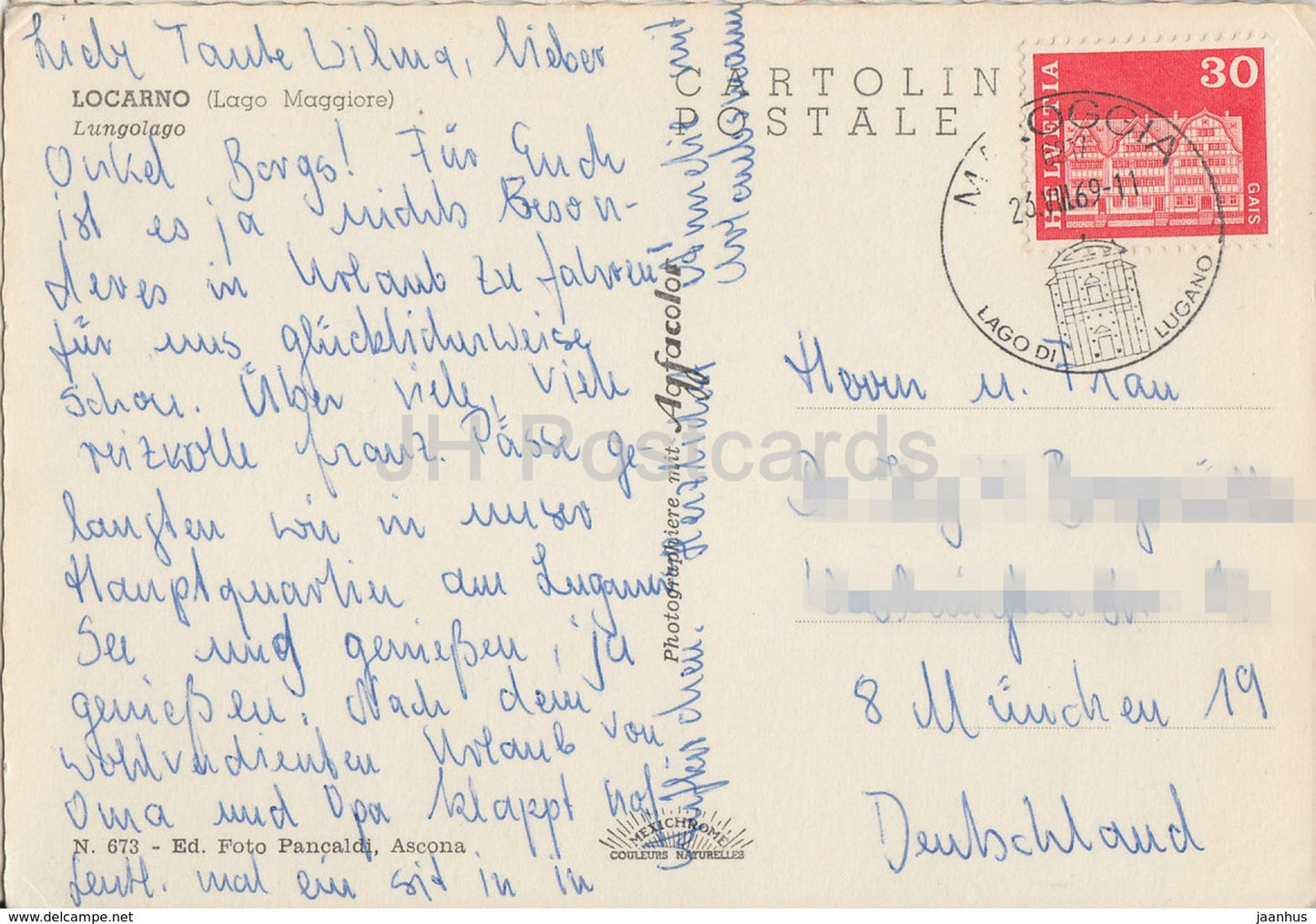 Locarno - Lago Maggiore - Lungolago - 1969 - Switzerland - used