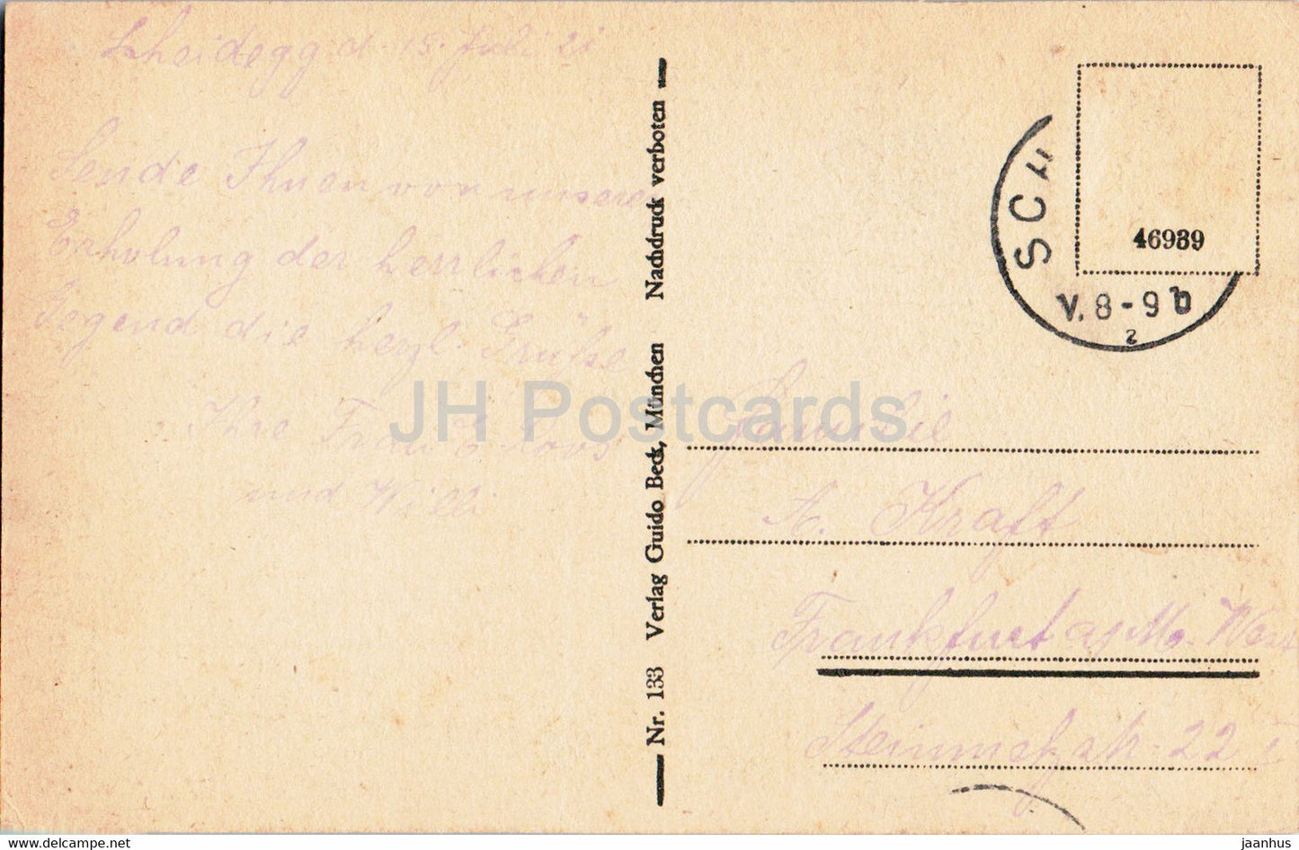 Scheidegg im bayr Allgau 804 m - old postcard - 1920s - Germany - used