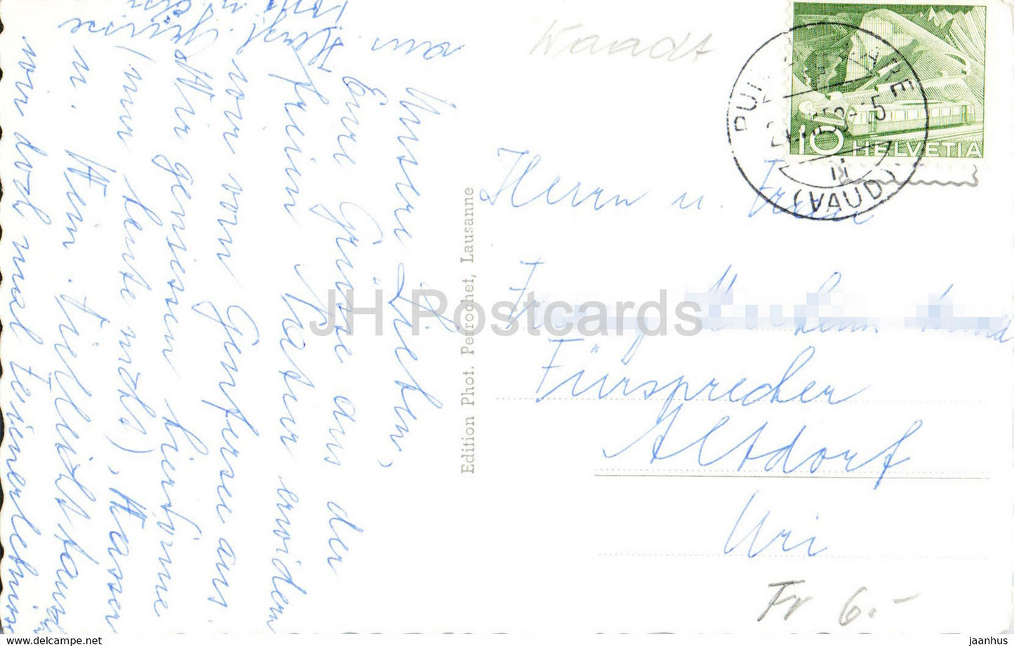 Lac Léman - Route de la Corniche - 8210 - carte postale ancienne - 1958 - Suisse - occasion