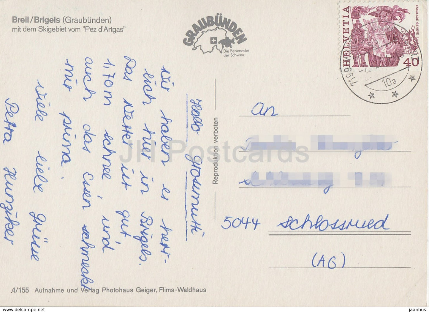 Breil - Brigels - skigebiet Pez d'Artgas - station de ski - multiview - Suisse - occasion
