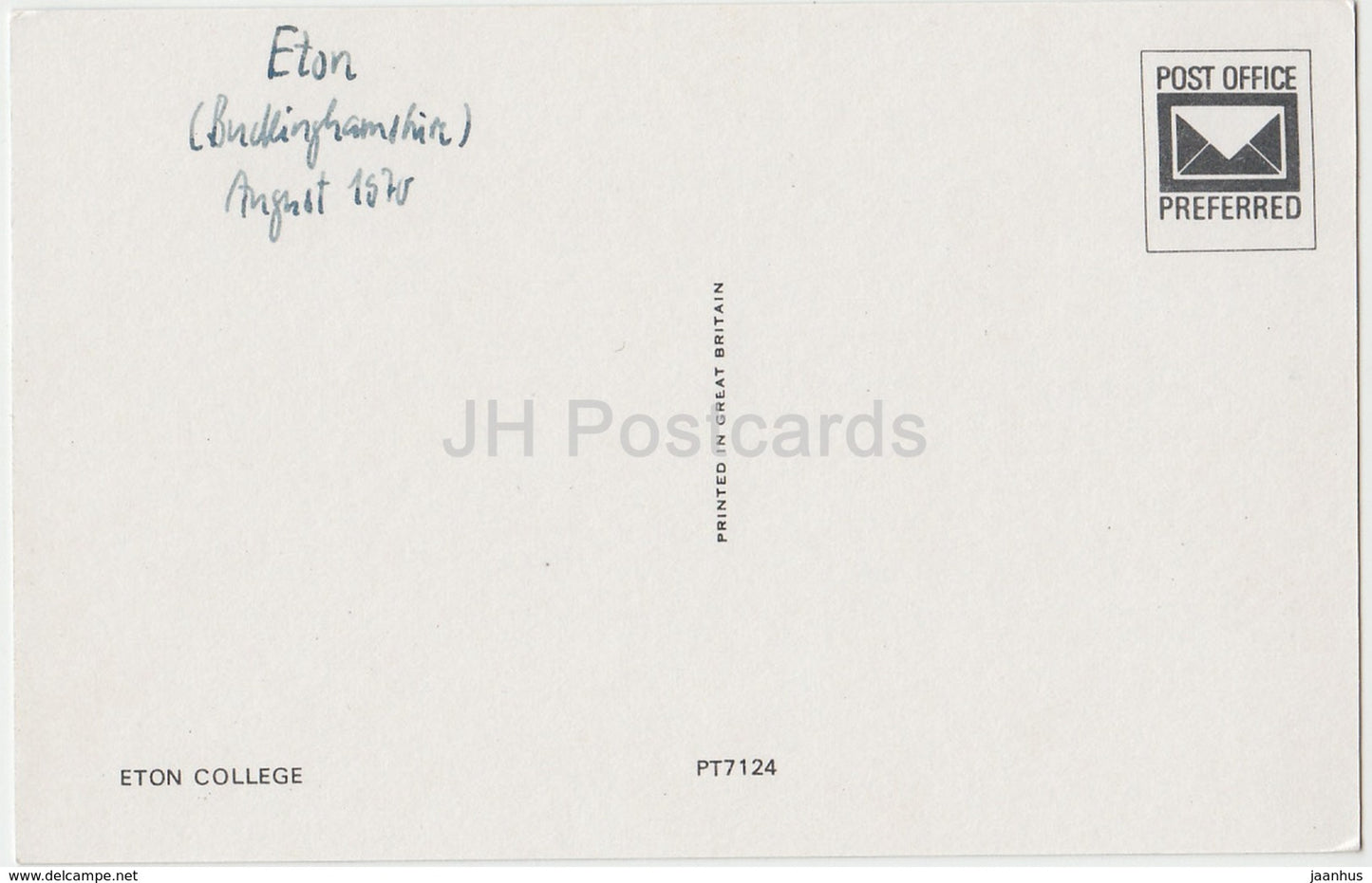 Eton College – PT7124 – 1970 – Vereinigtes Königreich – England – gebraucht