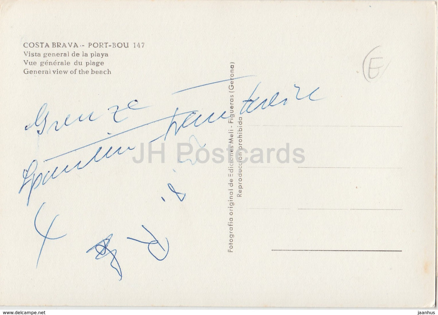 Costa Brava - Port-Bou - General view of the Beach - boat - 147 - Spain - used