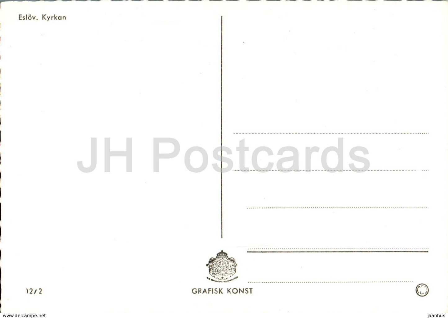 Eslov - Kyrkan - église - 12/2 - Suède - inutilisé