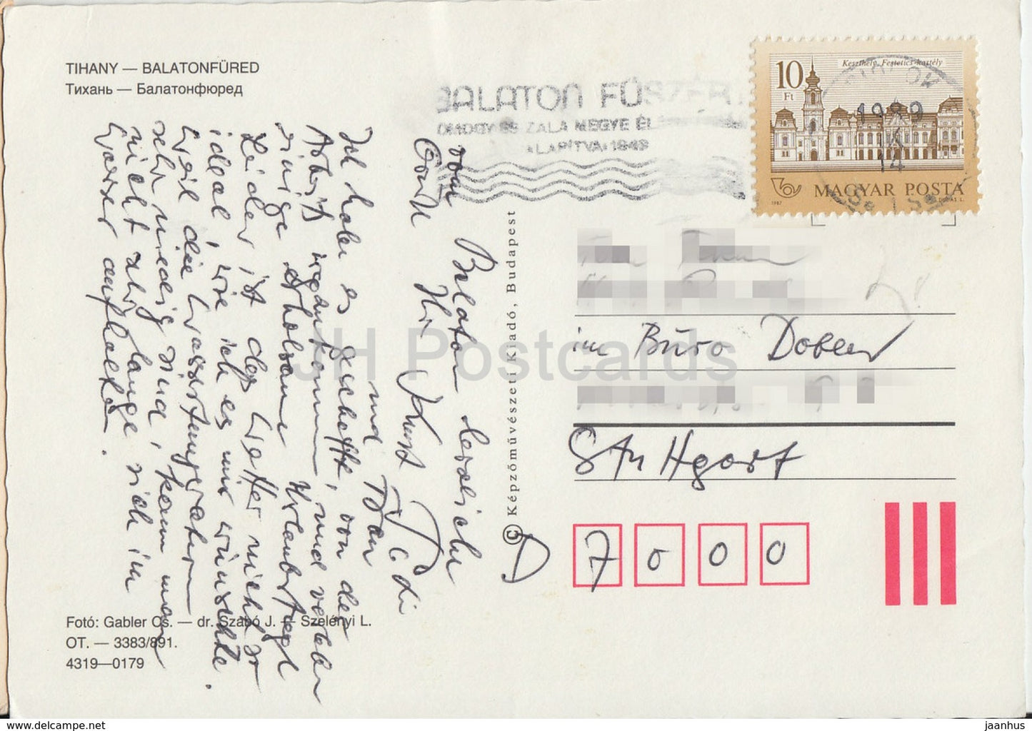 Tihany - Balatonfured - voilier - planche à voile - hôtel - multiview - 1989 - Hongrie - d'occasion