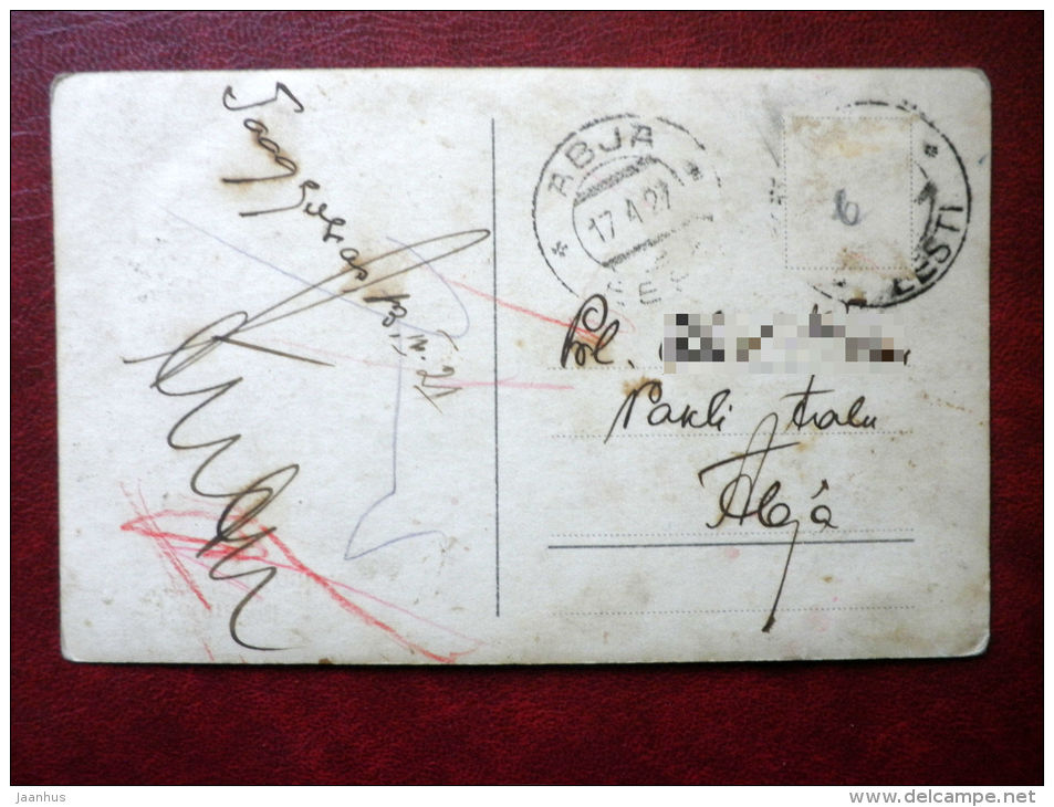 Easter Greeting Card - mother and daughter - Amag 63434/6 - circulated in Estonia 1927 , Abja - Germany - used - JH Postcards