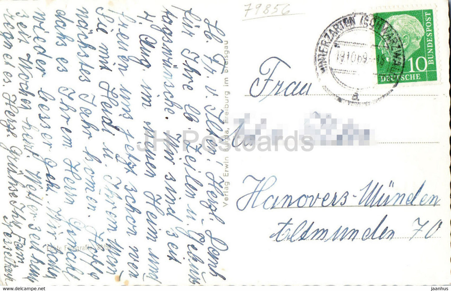 Hohenluftkurort Hinterzarten 900 m - Schwarzwald - old postcard - 1969 - Germany - used