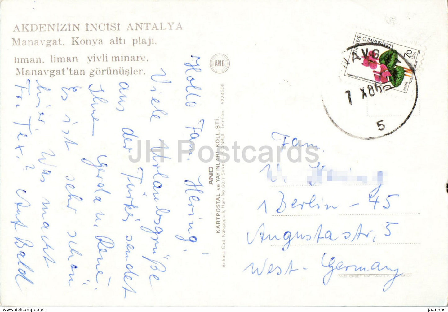 Antalya - multiview - AND - 1986 - Turkey - used