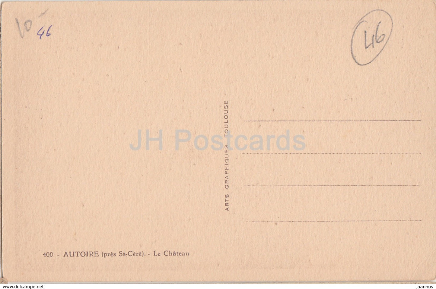 Autoire - Le Chateau - castle - 400 - old postcard - France - unused