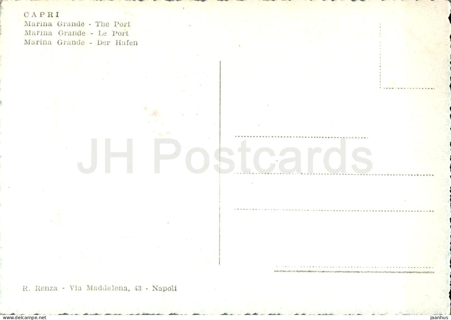 Capri - Marina Grande - Il Porto - The Port - ship - boat - Italy - unused