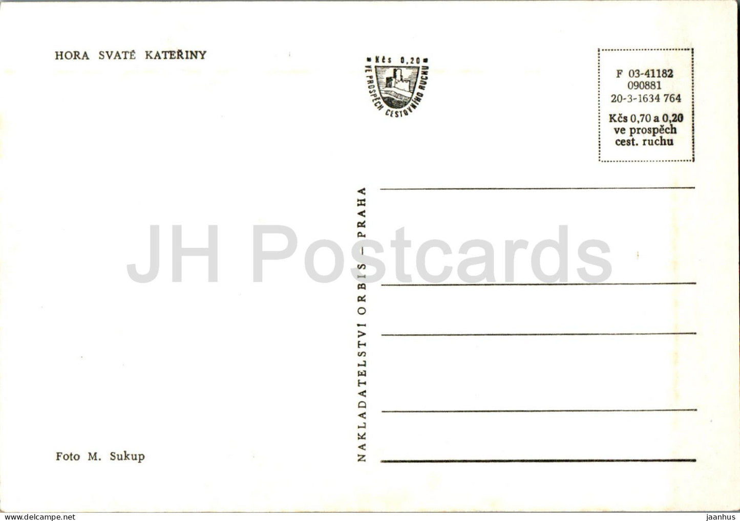 Hora Svate Kateriny - Mount Saint Catherine - Czech Repubic - Czechoslovakia - unused
