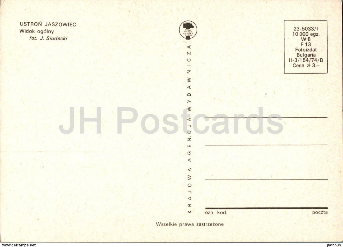 Ustron Jaszowiec - Widok Ogolny - general view - Poland - unused