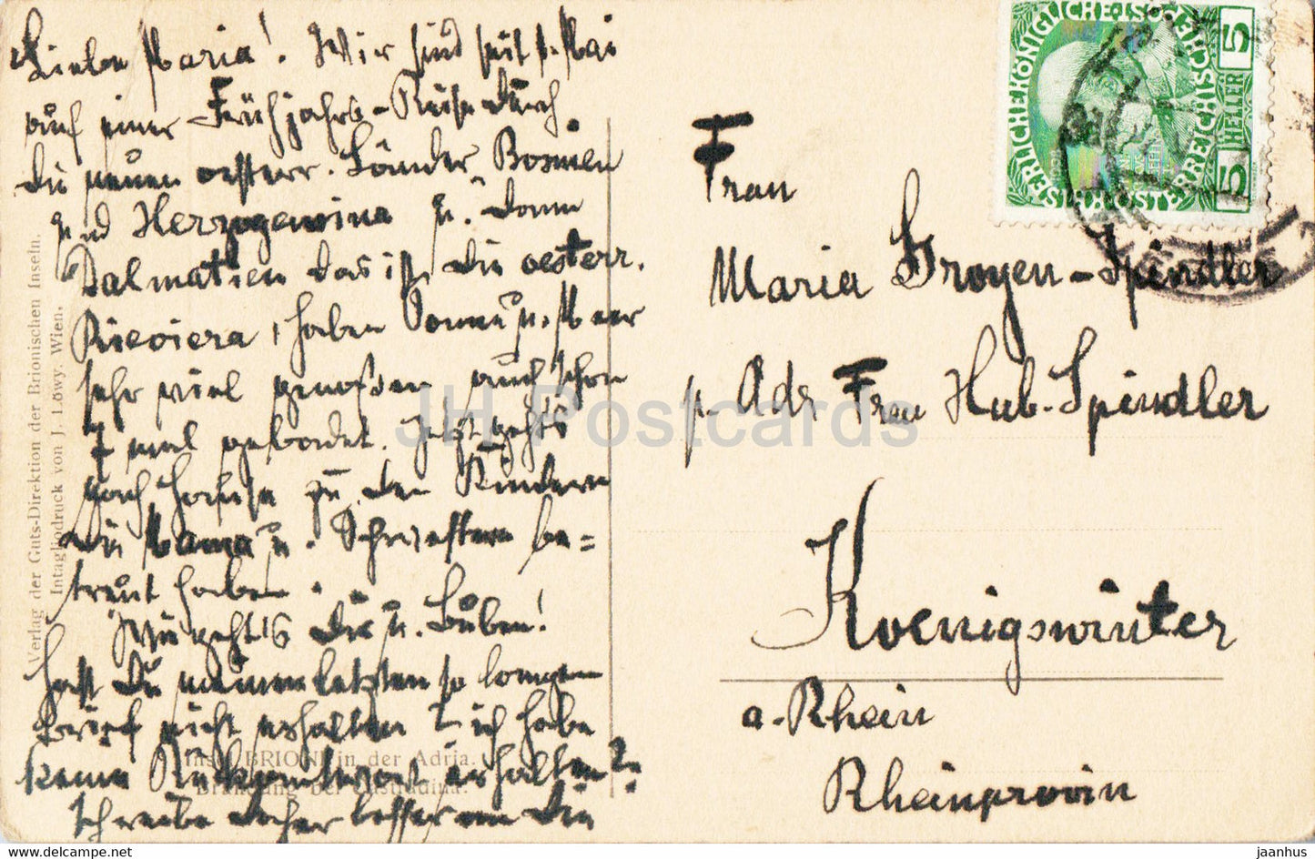 Vue mer - carte postale ancienne - Belgique - occasion