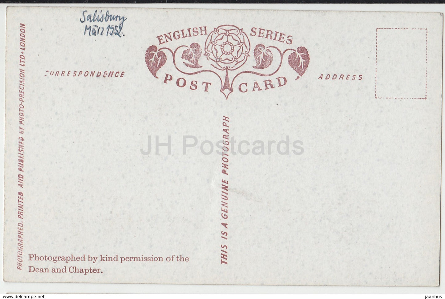 Salisbury Cathedral - The Cloisters - 1422 - 1952 - United Kingdom - England - used