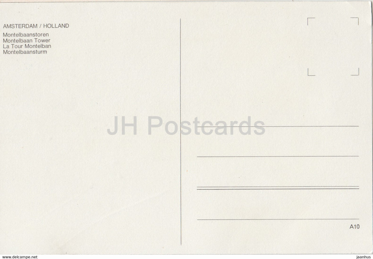 Amsterdam - Montelbaan Tower - Passagierschiff - Niederlande - unbenutzt