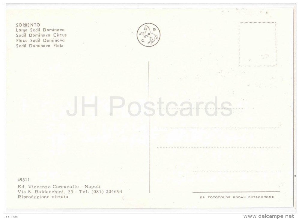 Largo Sedil Dominova - Sorrento - Napoli - Campania - 49811 - Italia - Italy - unused - JH Postcards