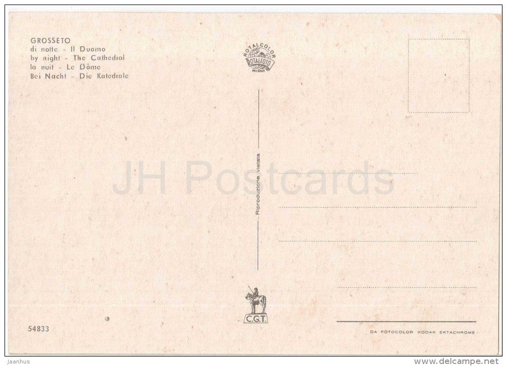 Il Duomo - cathedral - Grosseto - Toscana - 70 - Italia - Italy - unused - JH Postcards