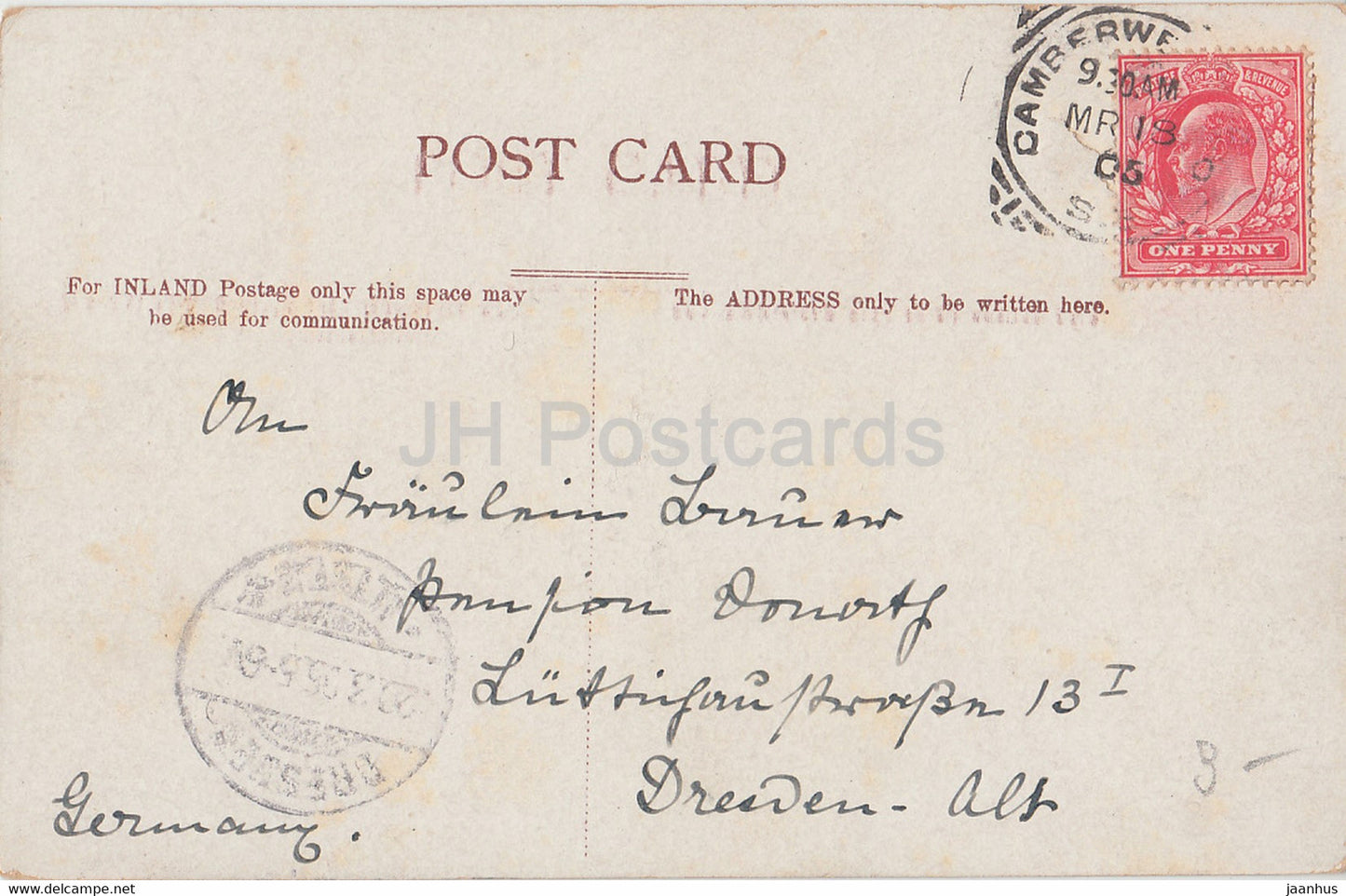 London - The Houses of Parliament - Westminster - boat - old postcard - 1905 - England - United Kingdom - used