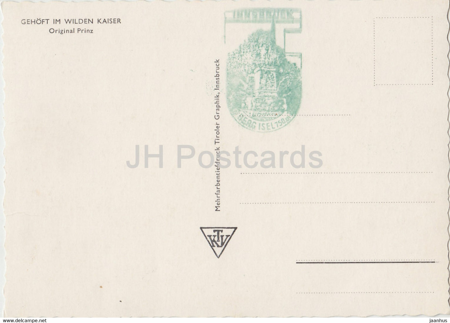 peinture - Gehoft im Wilden Kaiser - Original Prinz - Art autrichien - Autriche - inutilisé