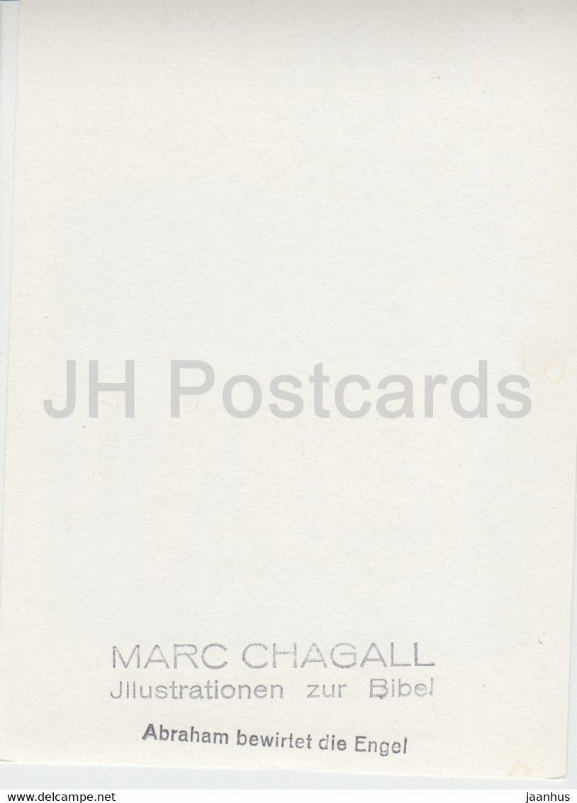 Illustration von Marc Chagall – Illustration zur Bibel – Abraham bewirtet die Engel – Russische Kunst – Deutschland – unbenutzt