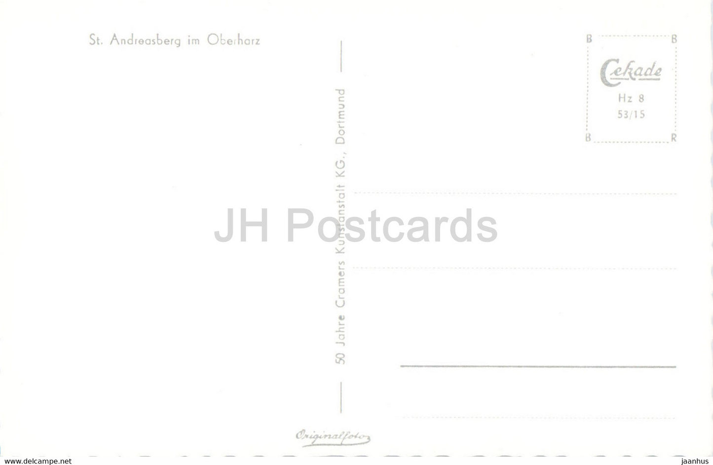 St Andreasberg im Oberharz - old postcard - Germany - unused