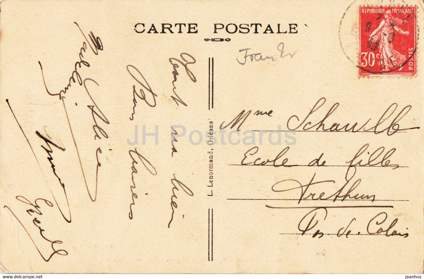 Cosne sur Loire - Eglise Sainte Agnan - Monument Historique - Kirche - alte Postkarte - Frankreich - gebraucht