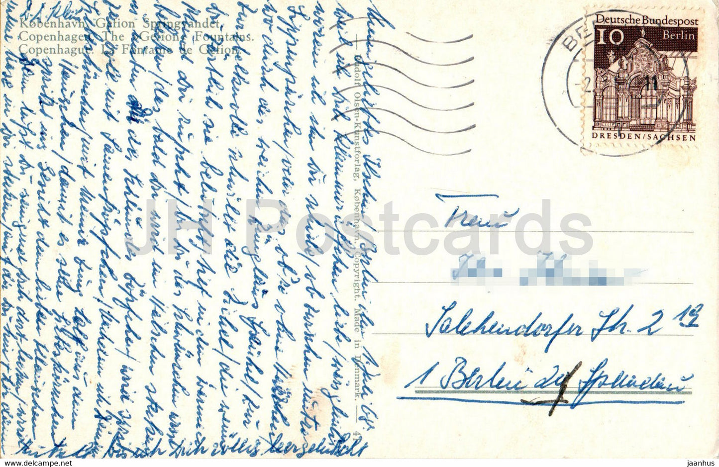 Copenhague - Kopenhagen - Gefion Springvandet - Gefion Fountains - 1968 - Danemark - utilisé