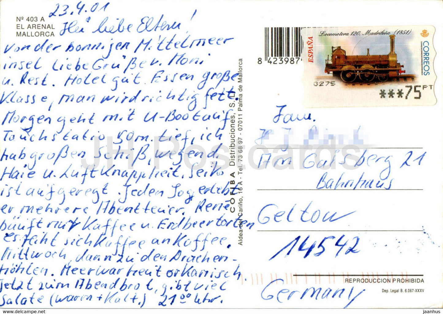 El Arenal - Mallorca - multiview - 403 -2001 - Spain - used