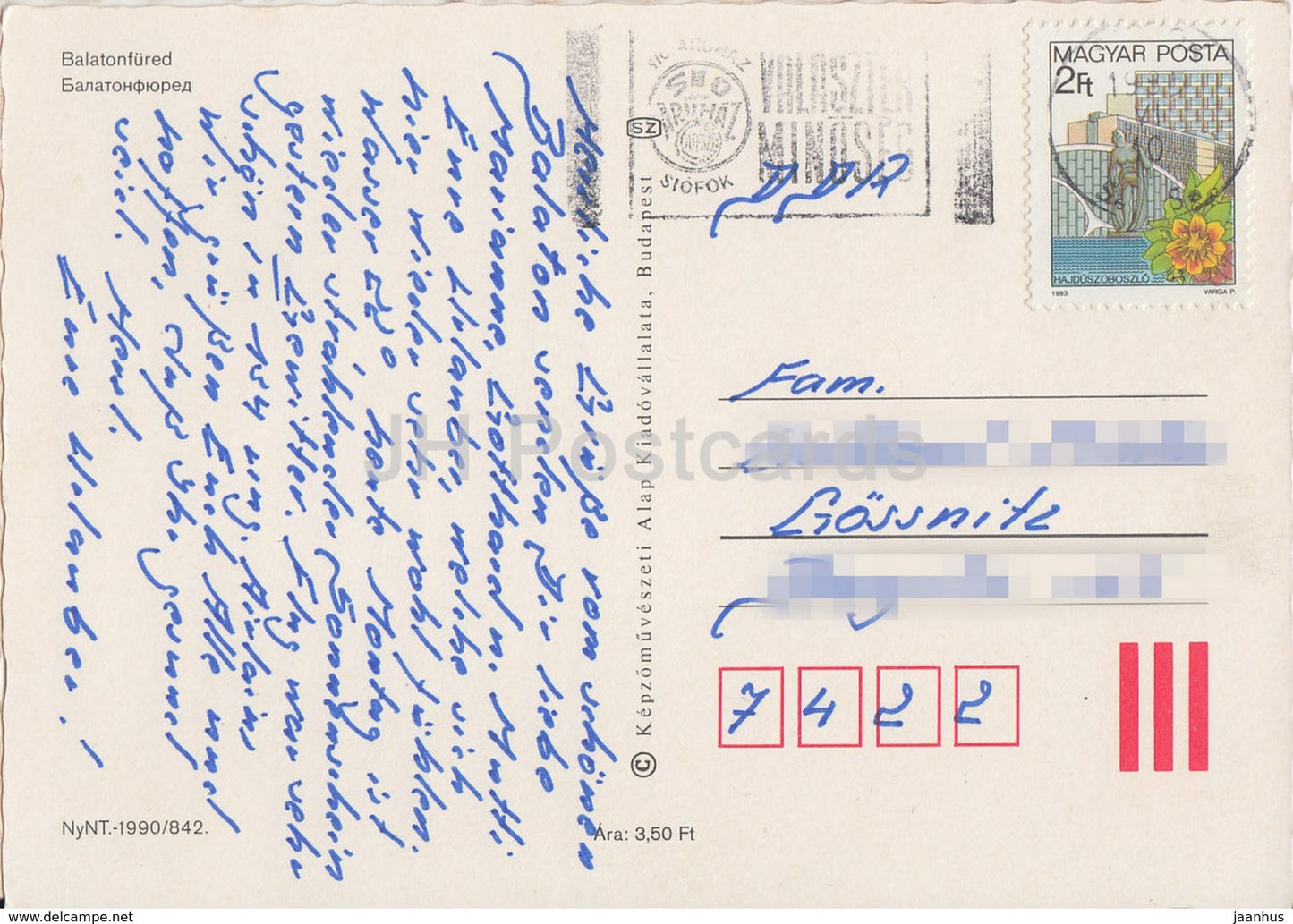 Balaton - Balatonfured - hotel - sculpture - multiview - 1980s - Hungary - used