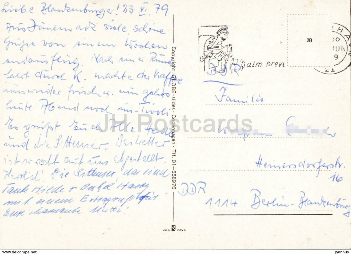 Kopenhagen – Kleine Meerjungfrau – Boot – Schiff – Wache – Anker – Multiview – 1979 – Dänemark – gebraucht