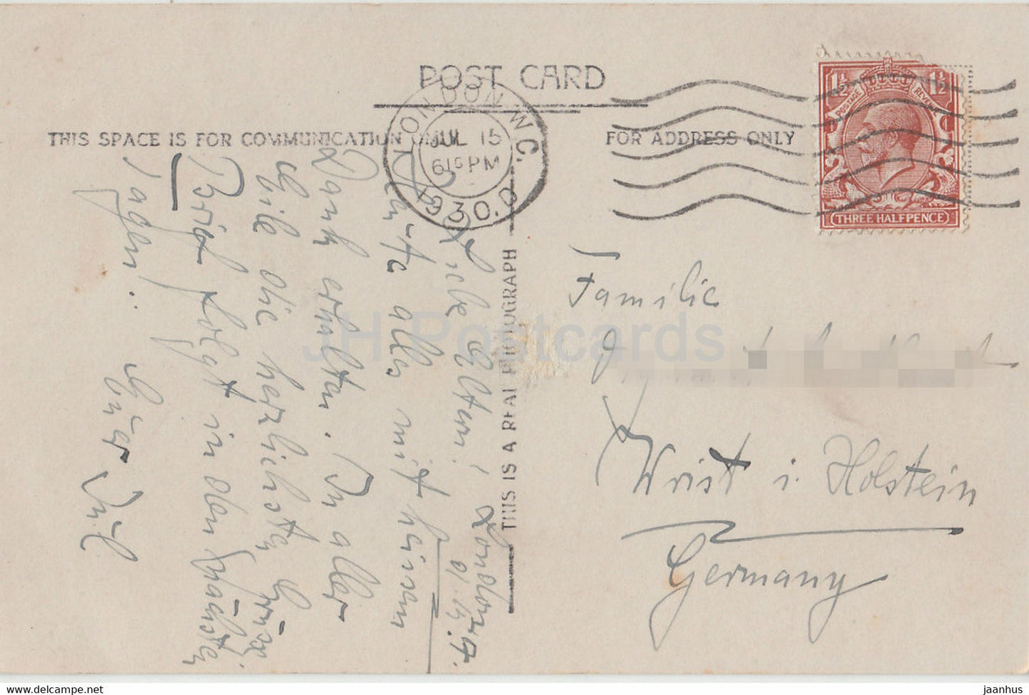 Londres - The Pool & Tower Bridge - carte postale ancienne - 1930 - Royaume-Uni - Angleterre - utilisé