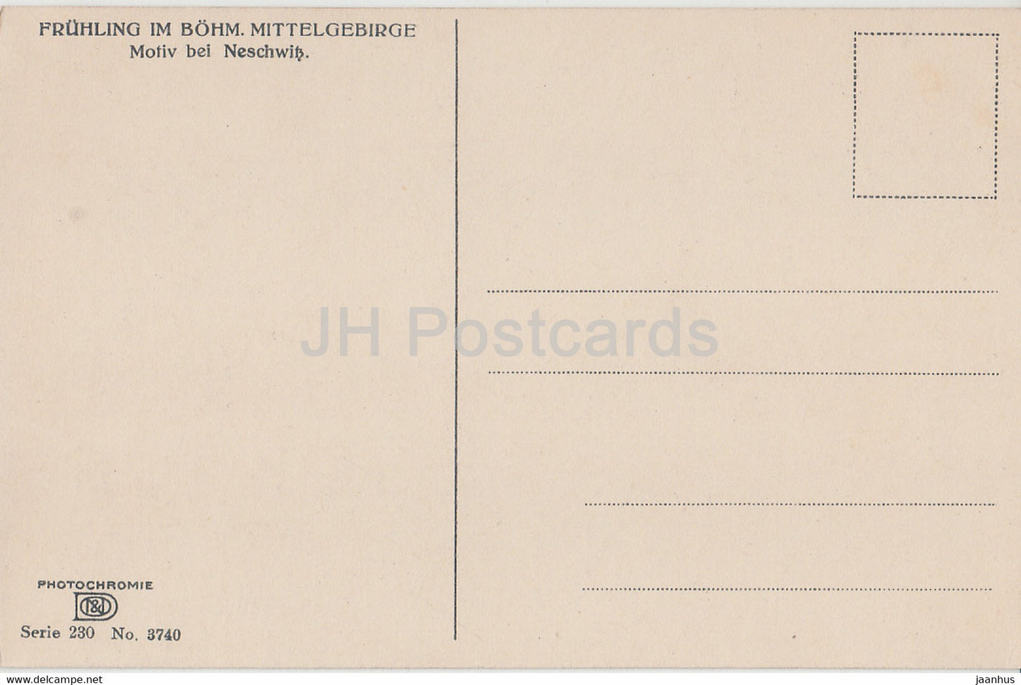 Fruhling im Bohm Mittelgerbirge - Motiv bei Neschwitz - Photochromie - 3740 - old postcard - unused