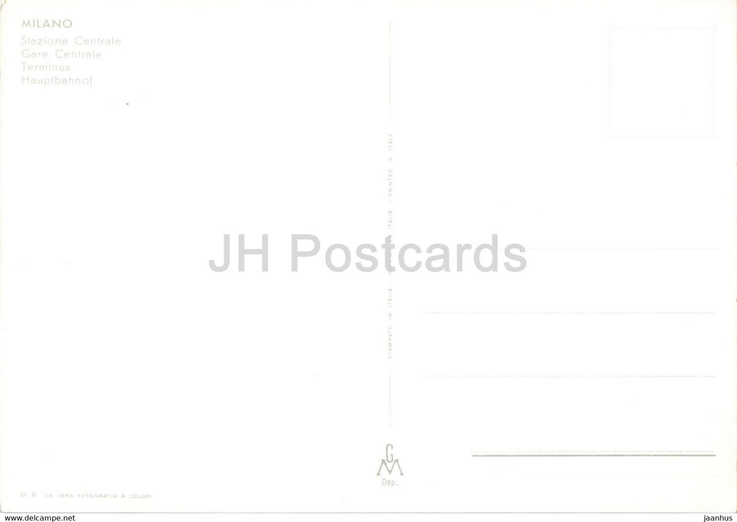 Milano - Milan - Stazione Centrale - Railway Station - Italy - unused