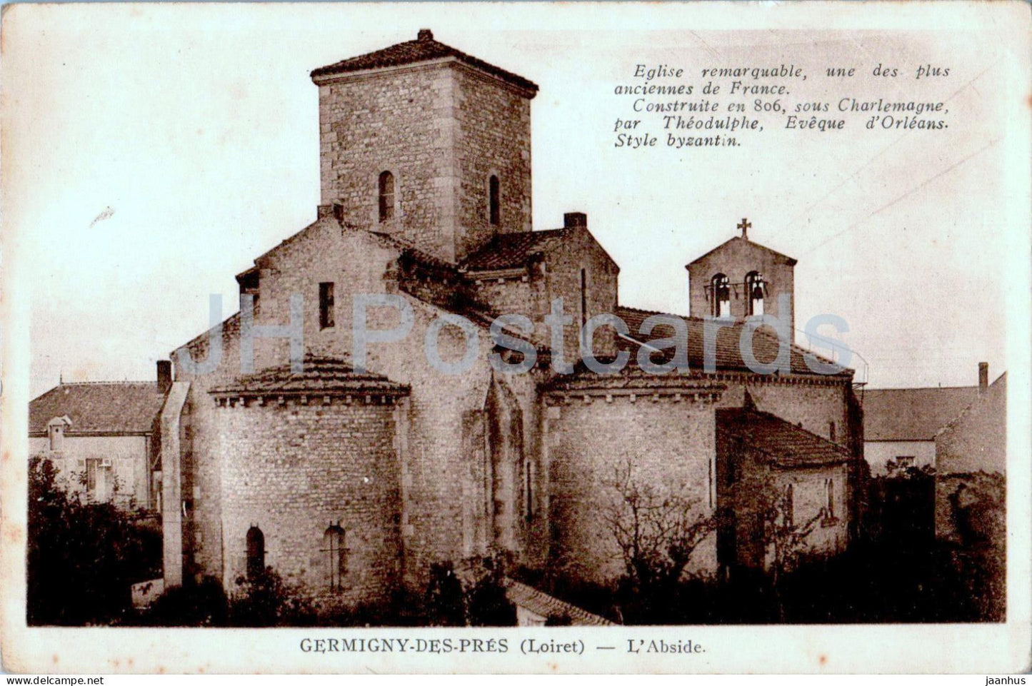 Germigny des Pres - L'Abside - old postcard - France - unused - JH Postcards