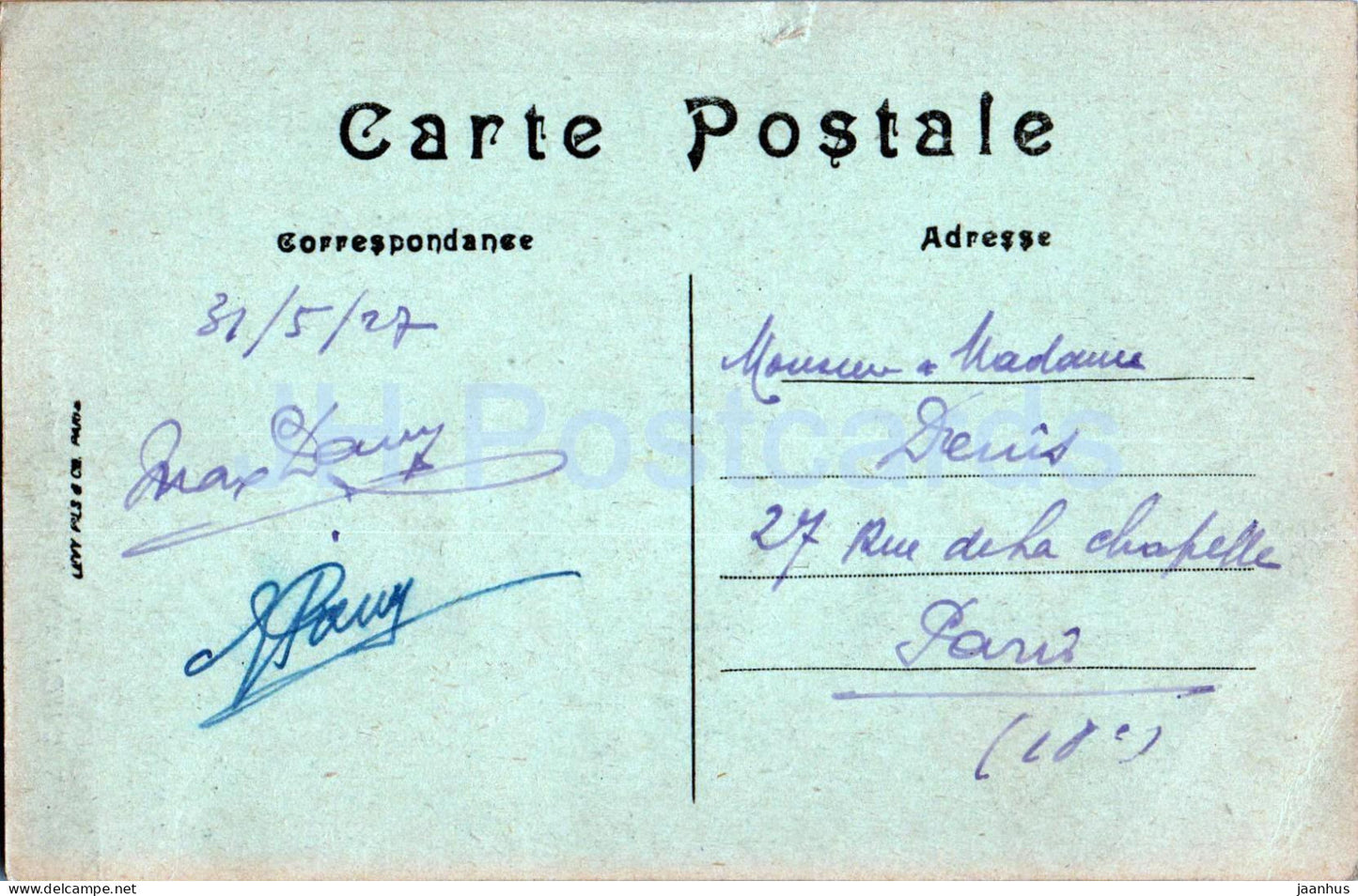 Carcassonne - L'Avant Porte du Château - château - 17 - carte postale ancienne - 1927 - France - utilisé