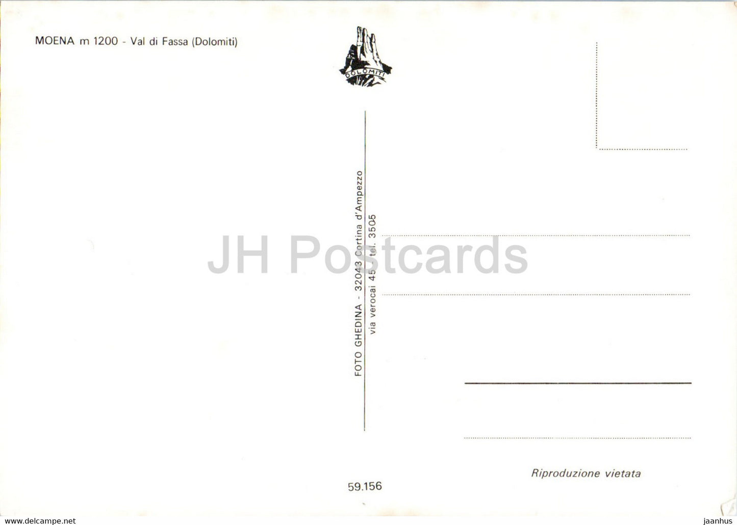 Moena 1200 m - Val di Fassa - Dolomiti - 59.156 - Italy - unused
