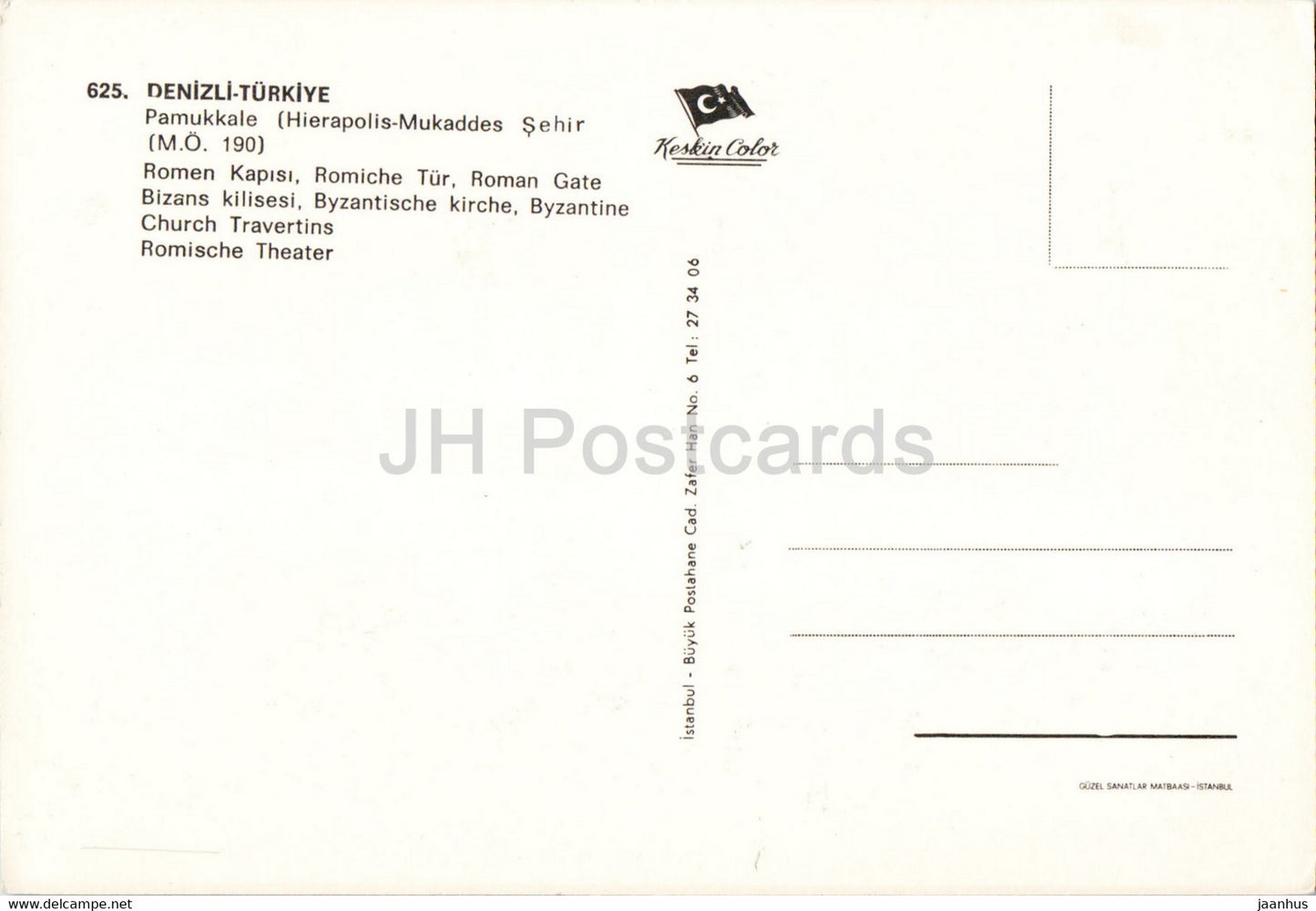 Pamukkale - Porte romaine - Église byzantine - Théâtre romain - 625 - Keskin - Turquie - inutilisé