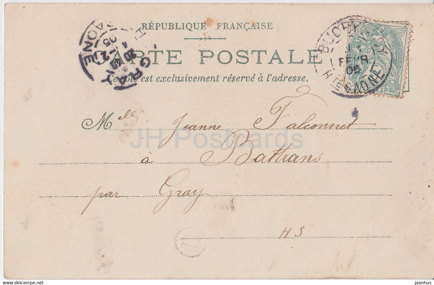 Blue Flowers - Myosotis Souvenez vous - illustration - old postcard - 1905 - France - used