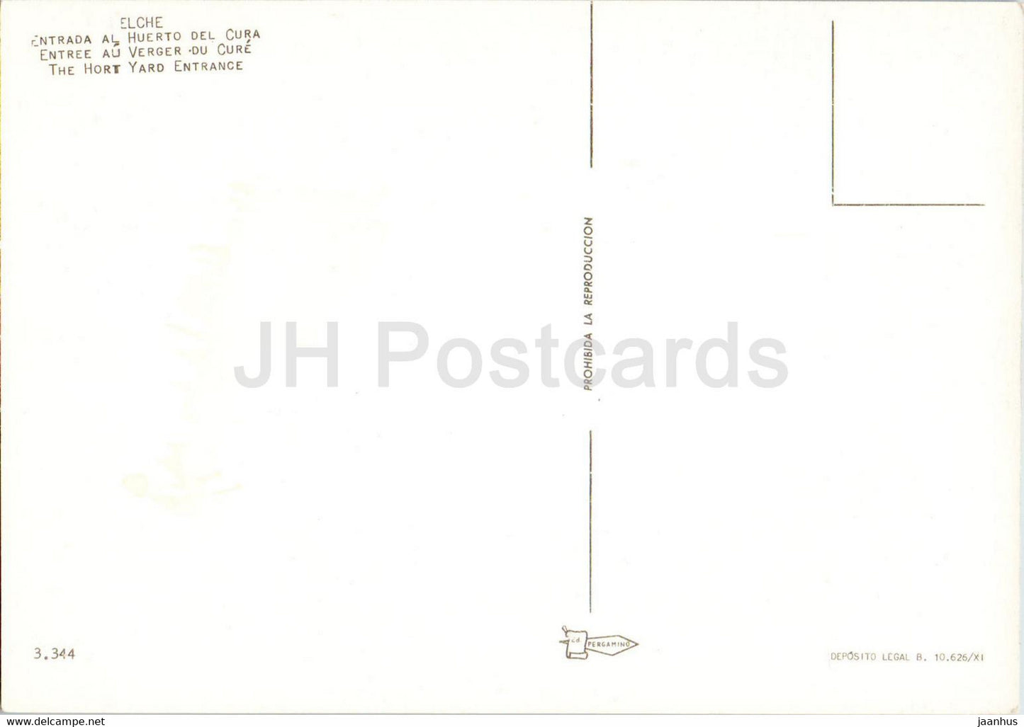 Elche - Entrada al Huerto del Cura - Eingang zum Hort Yard - 3344 - Spanien - unbenutzt
